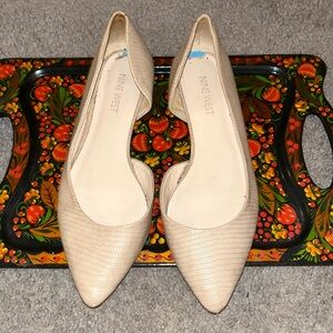 Nine West Tan Faux Leather Flats  Size 7.5